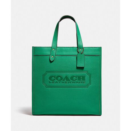 極美品□コーチ□現行近】ウィズ バッジ フィールド グリーン 