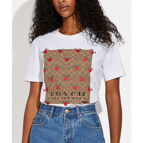 シグネチャー ストロベリー Tシャツ オーガニック コットン | コーチ 