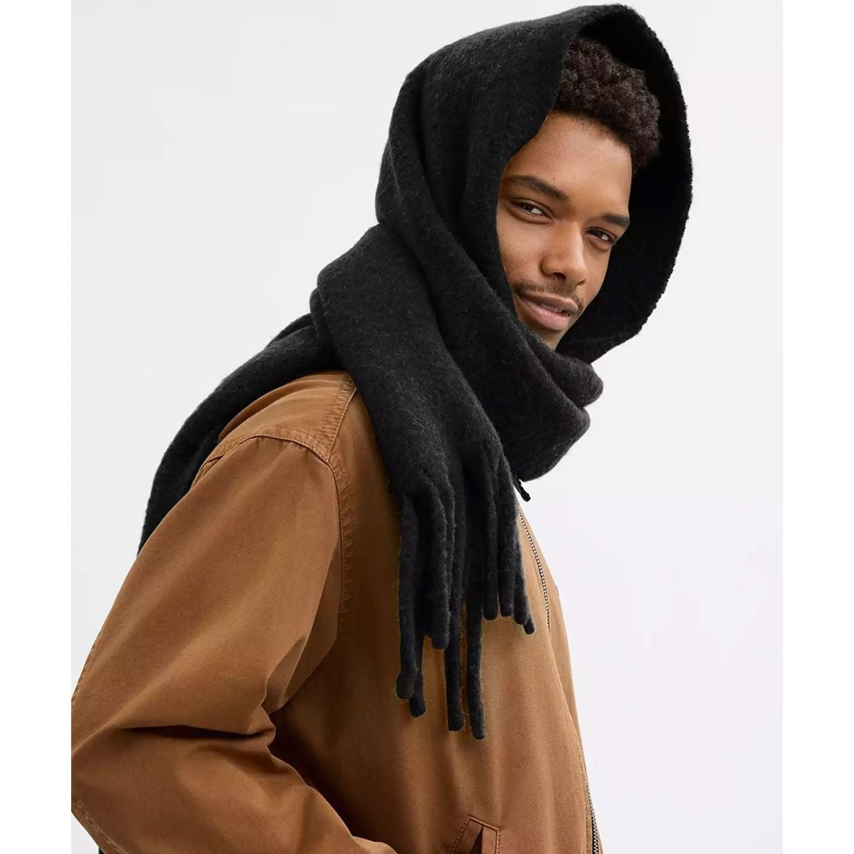 オーバーサイズド マフラー・レザー パッチ | コーチ(COACH