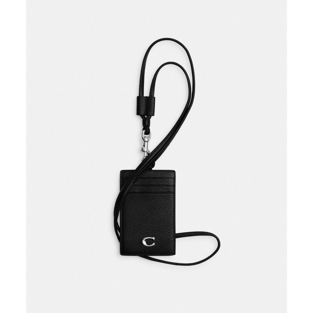 すぐ届く【COACH】レザーID ランヤード COACH】コーチ クロスグレインレザー ID ランヤード 首かけ