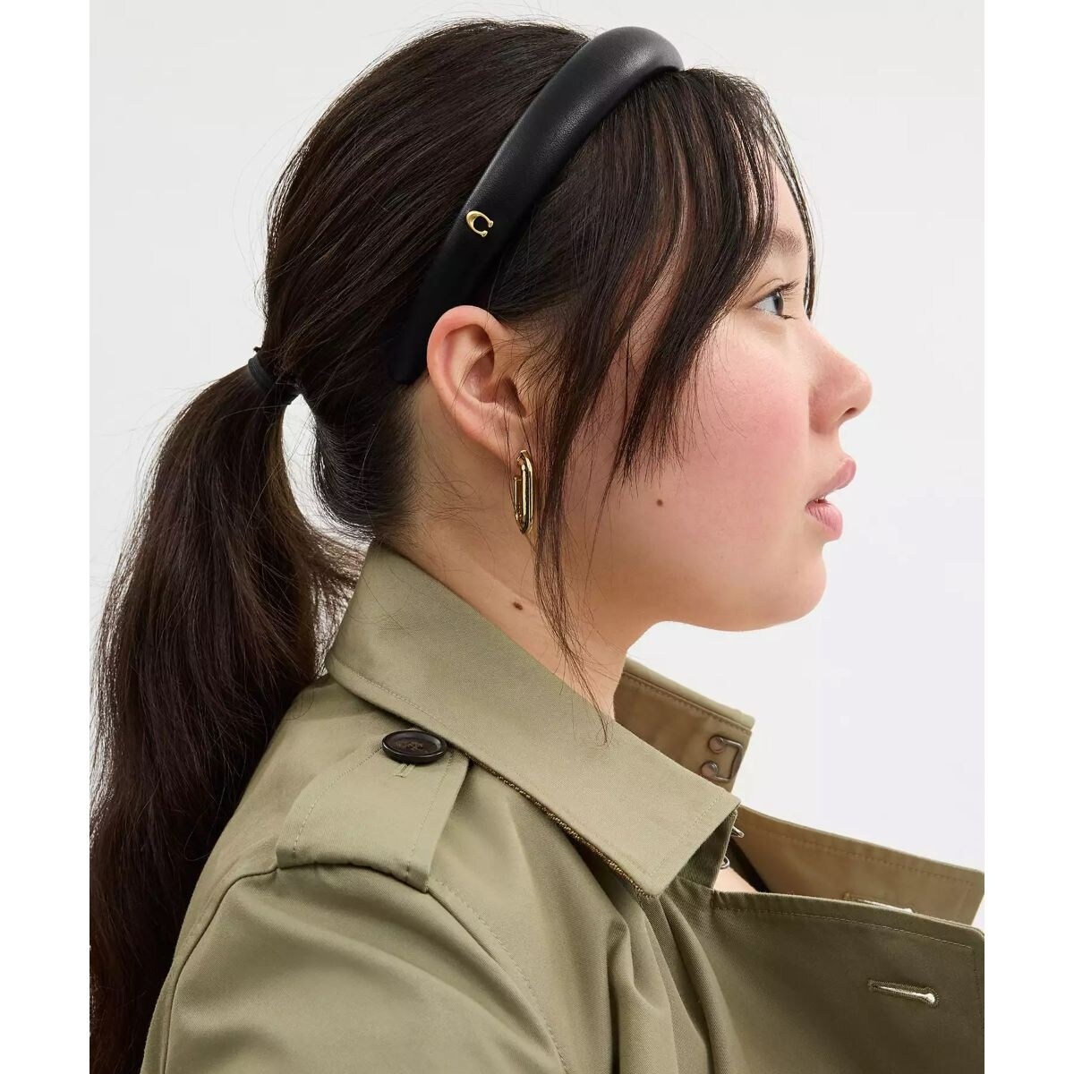 COACH ブラックレザー ヘアバンド レザー ヘッドバンド | コーチ(COACH) | マルイウェブチャネル