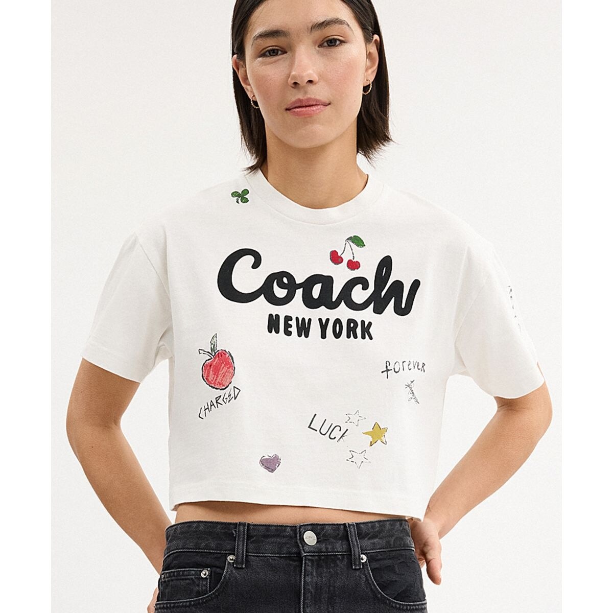 COACH コーチ ロゴ Tシャツ オシャレデザイン 夏アイテム 男女兼用