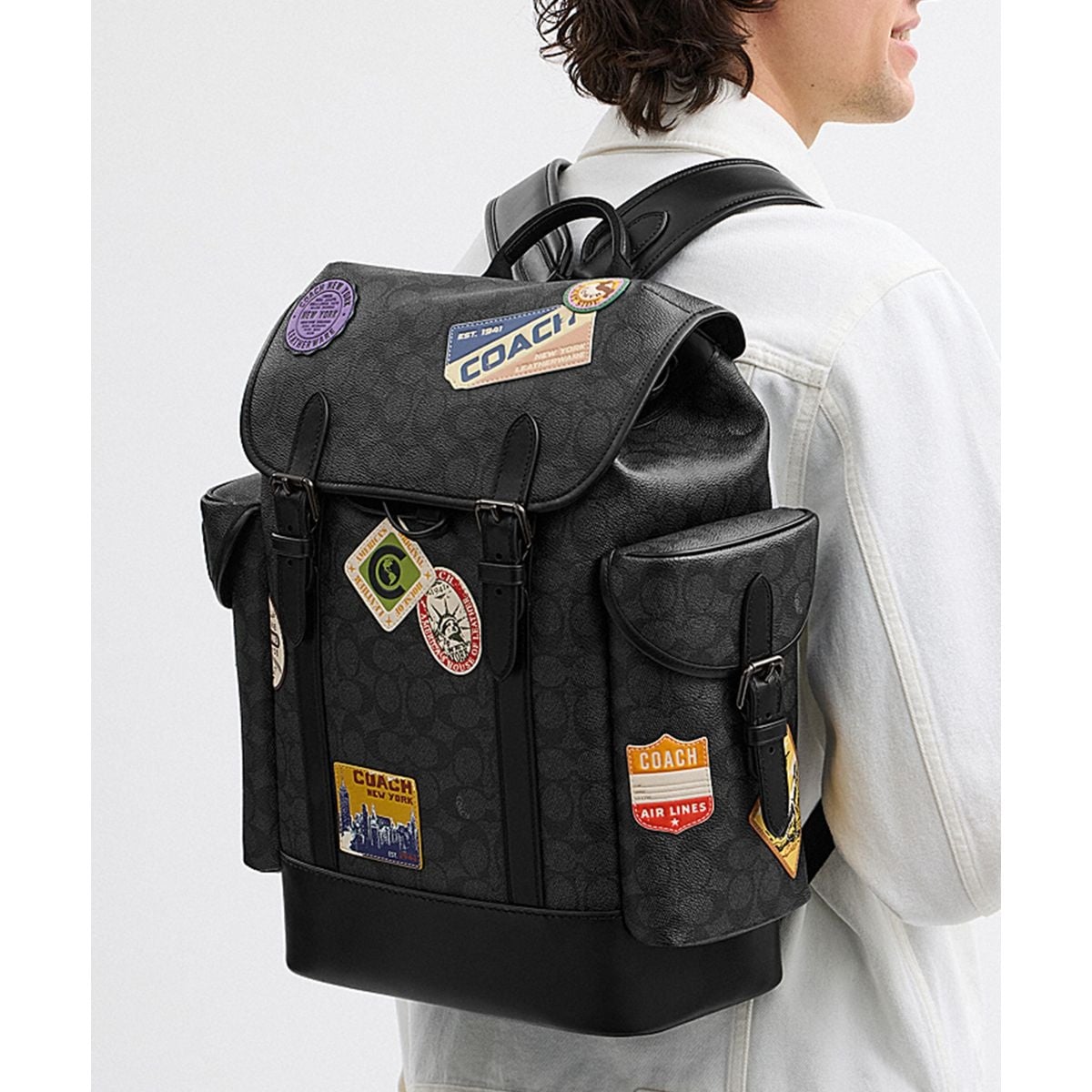 adachinjp様　COACH コーチ　キャンバスバックパック　リュック ヒッチ バックパック・シグネチャー キャンバス・パッチ