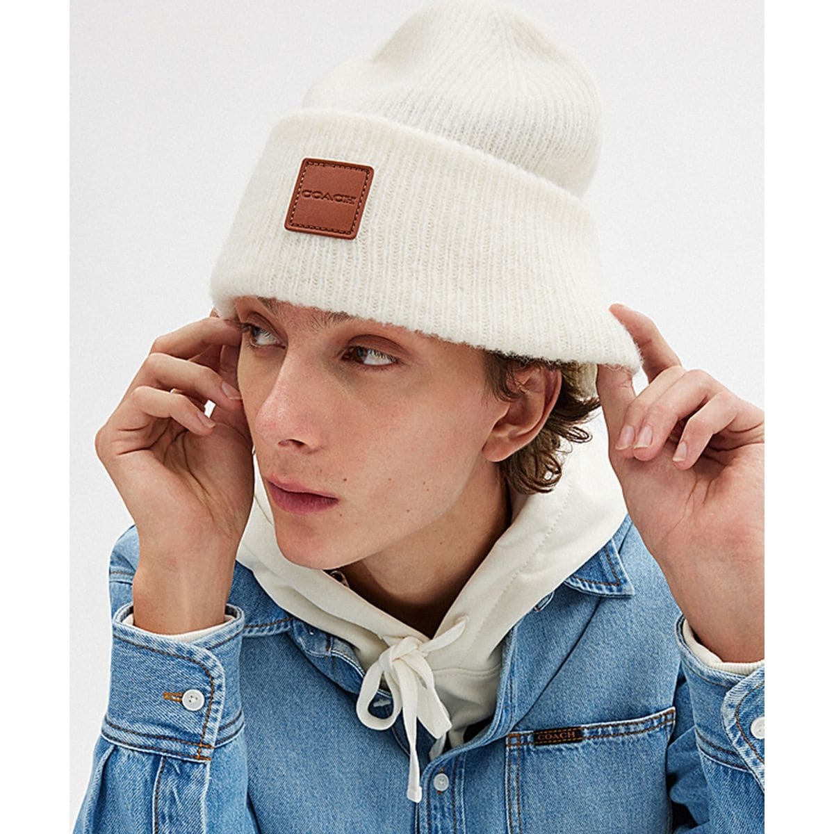 COACH ブランドロゴ ニット帽　ホワイト 楽天市場】コーチ ニットキャップの通販