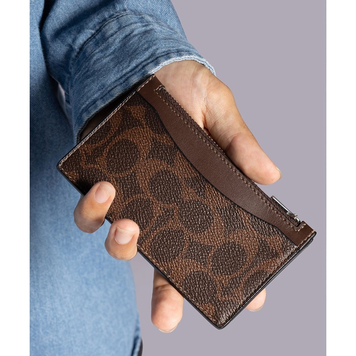 ジップ カード ケース シグネチャー キャンバス | コーチ(COACH