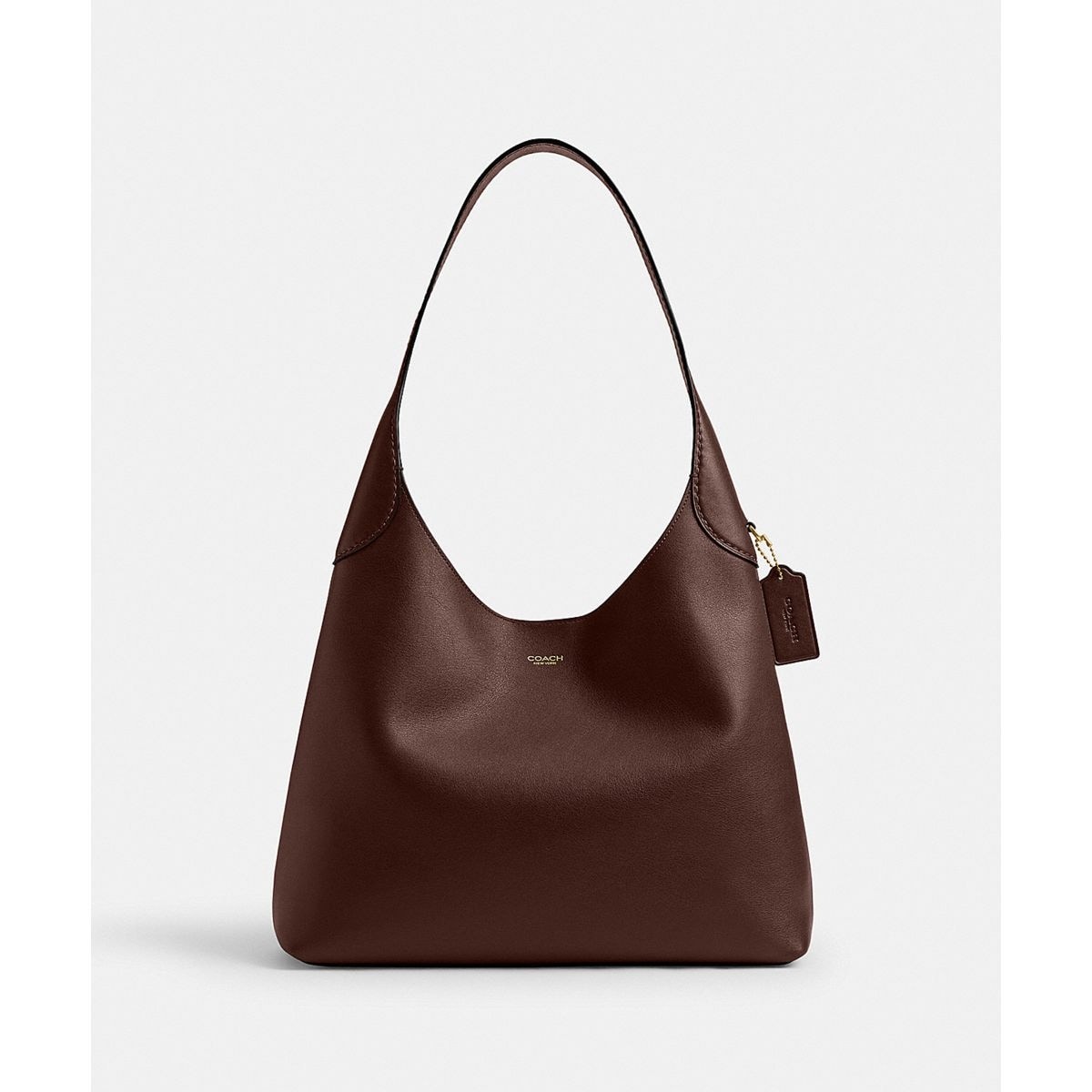 コーチ　茶　ホーボー　馬車ロゴ 肩掛け　ワンショルダーバッグ　レザー　T8 コーチ 茶 ホーボー 馬車ロゴ 肩掛け ワンショルダーバッグ