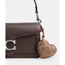 ハート パフィ バッグ チャーム・シグネチャー キャンバス