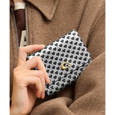 ミラ スモール フラップ ウォレット・ハート プリント