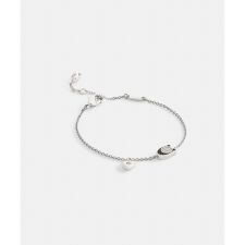 エナメル シグネチャー ハート チャーム リニア ブレスレット