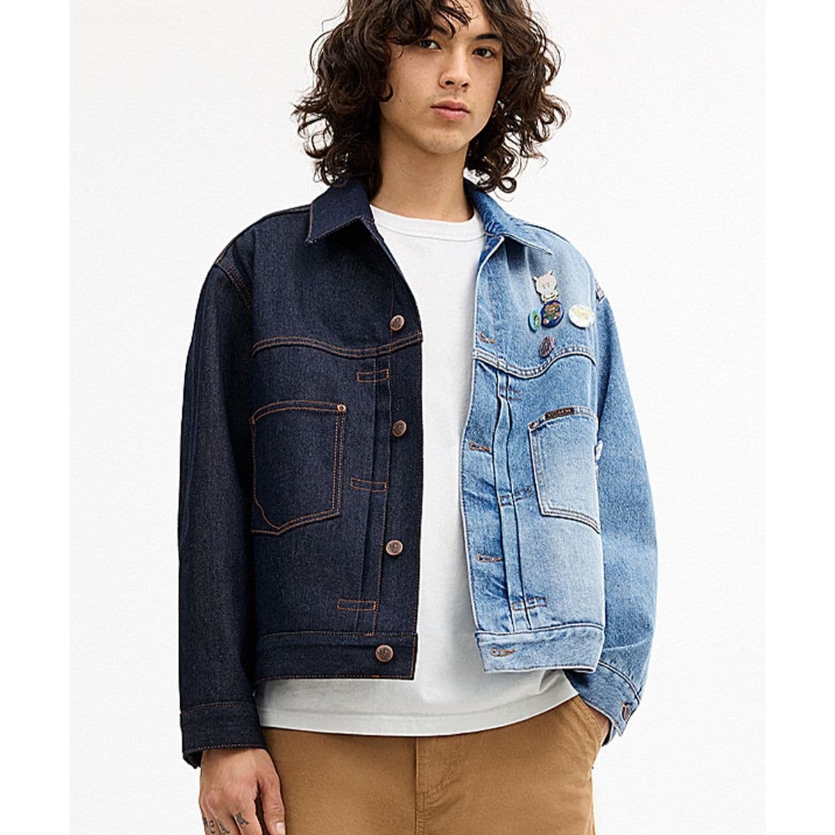 COACH デニムジャケット カジュアル COACH | BRAIN DEAD】スプリット デニム ジャケット・リサイクル