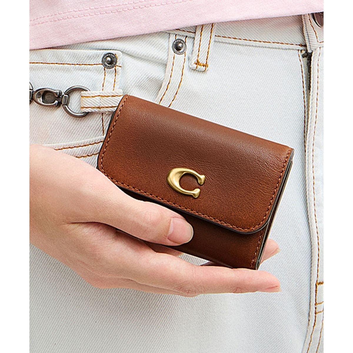期間限定❗【新品⭐未使用】COACH カードウォレット エッセンシャル カード ホルダー ウォレット・ラブド レザー | コーチ
