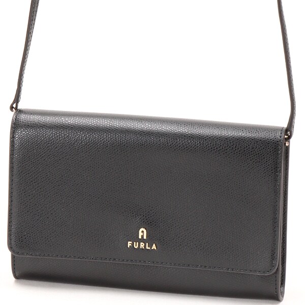 【極美品】FURLA グレー チェーンウォレット 送料無料】フルラ バッグ レディース チェーン ショルダーバッグ