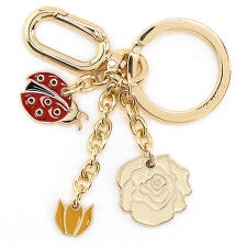 フルラ(FURLA)の【公式】FURLA CRYSTAL KEYRING LADYBIRD&FLOWERSMETALLO
