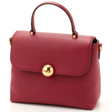 FURLA フルラ ハンドバッグ バッグ レザー 赤 レッド 編み込み 
