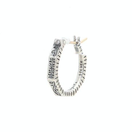 s925刻印 百合 紋章ピアス 両耳 とえ m0001 