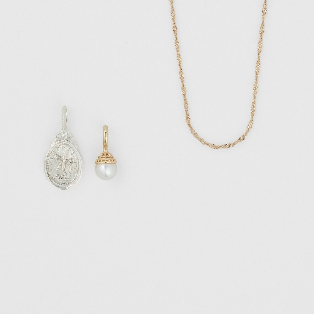 K10／シルバーチャームセットネックレス | アガット(agete