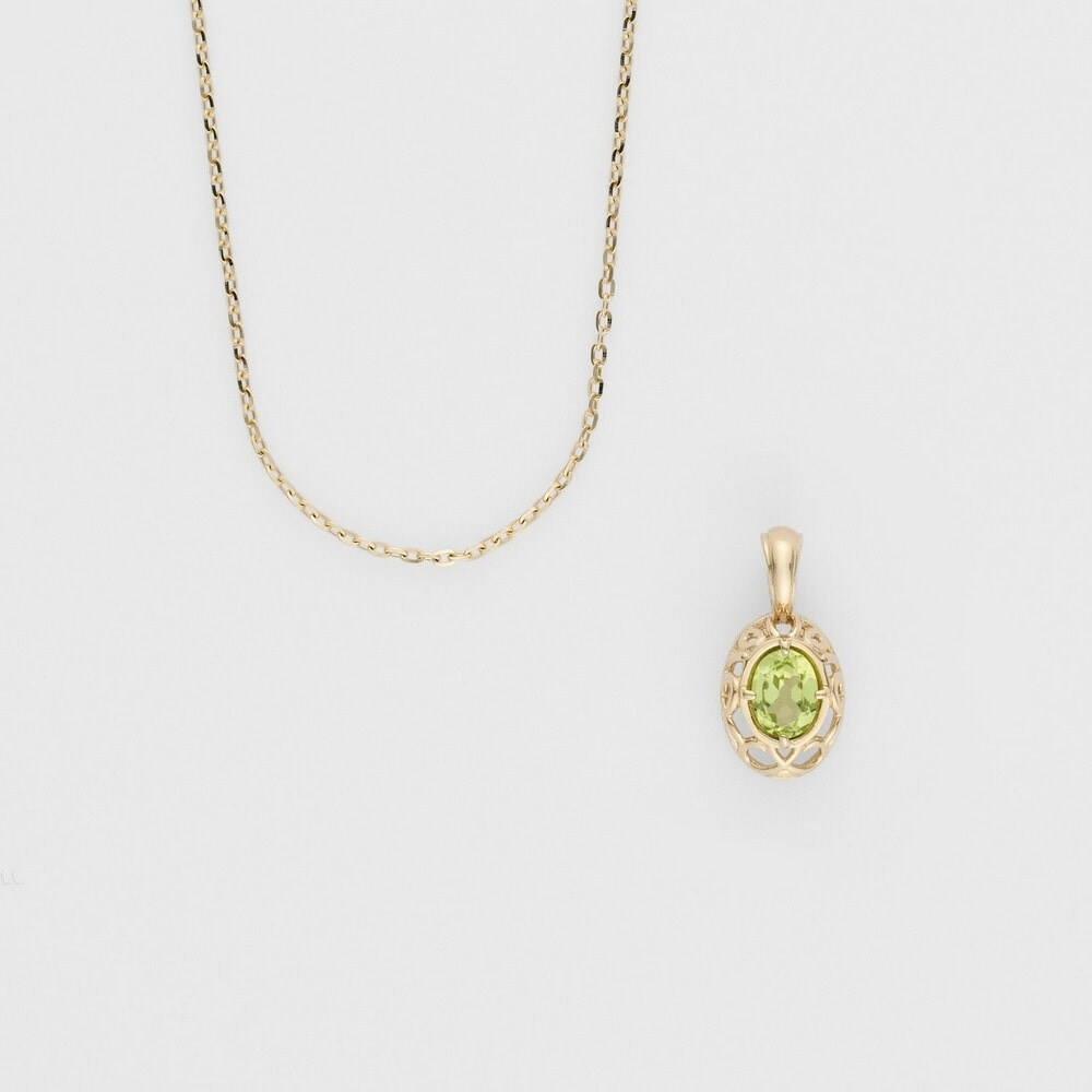 ≪WEB限定≫【8月バースストーン】K10ペリドットネックレス | アガット