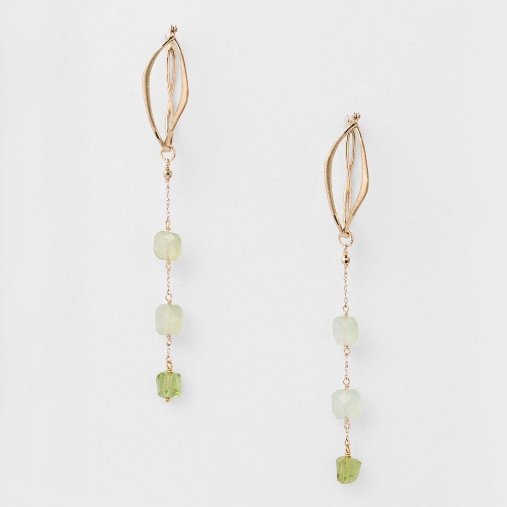 K10プレナイト／ペリドットピアスチャーム | アガット(agete