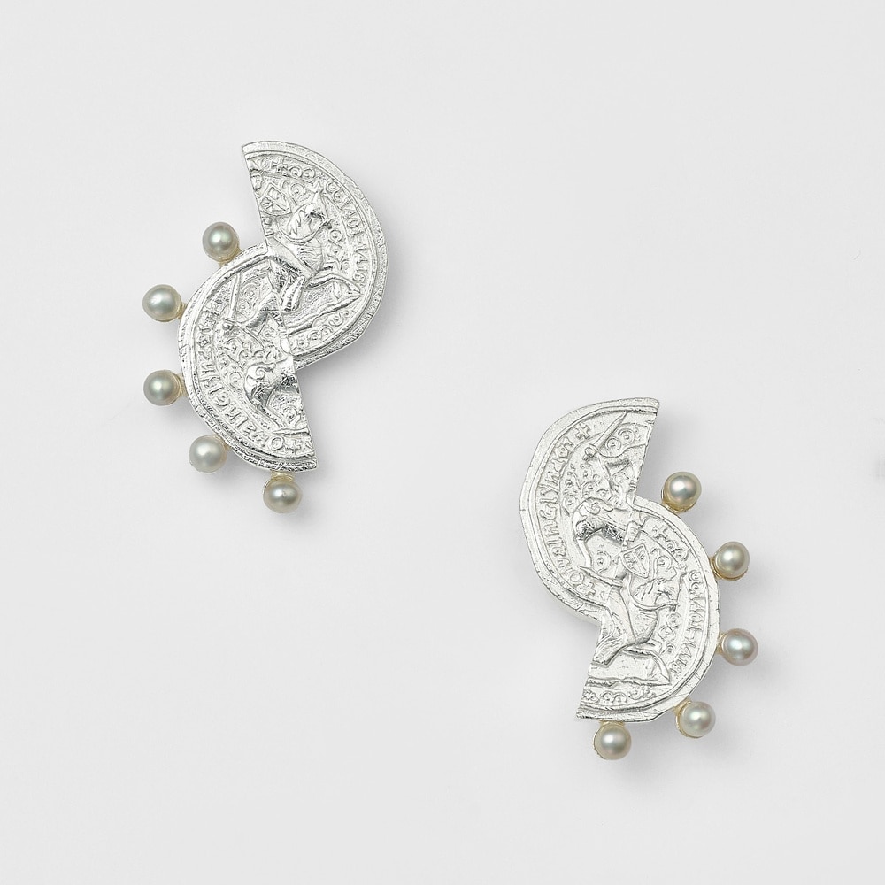 スリーダイヤを添えた18金パールピアス | シエナロゼ(SIENA ROSE