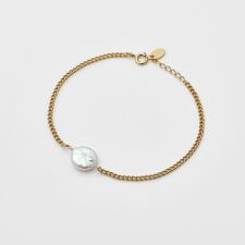 アガット(agete)のゴールド淡水パールブレスレット