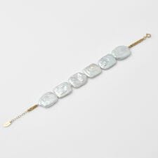 アガット(agete)のゴールド淡水パールブレスレット