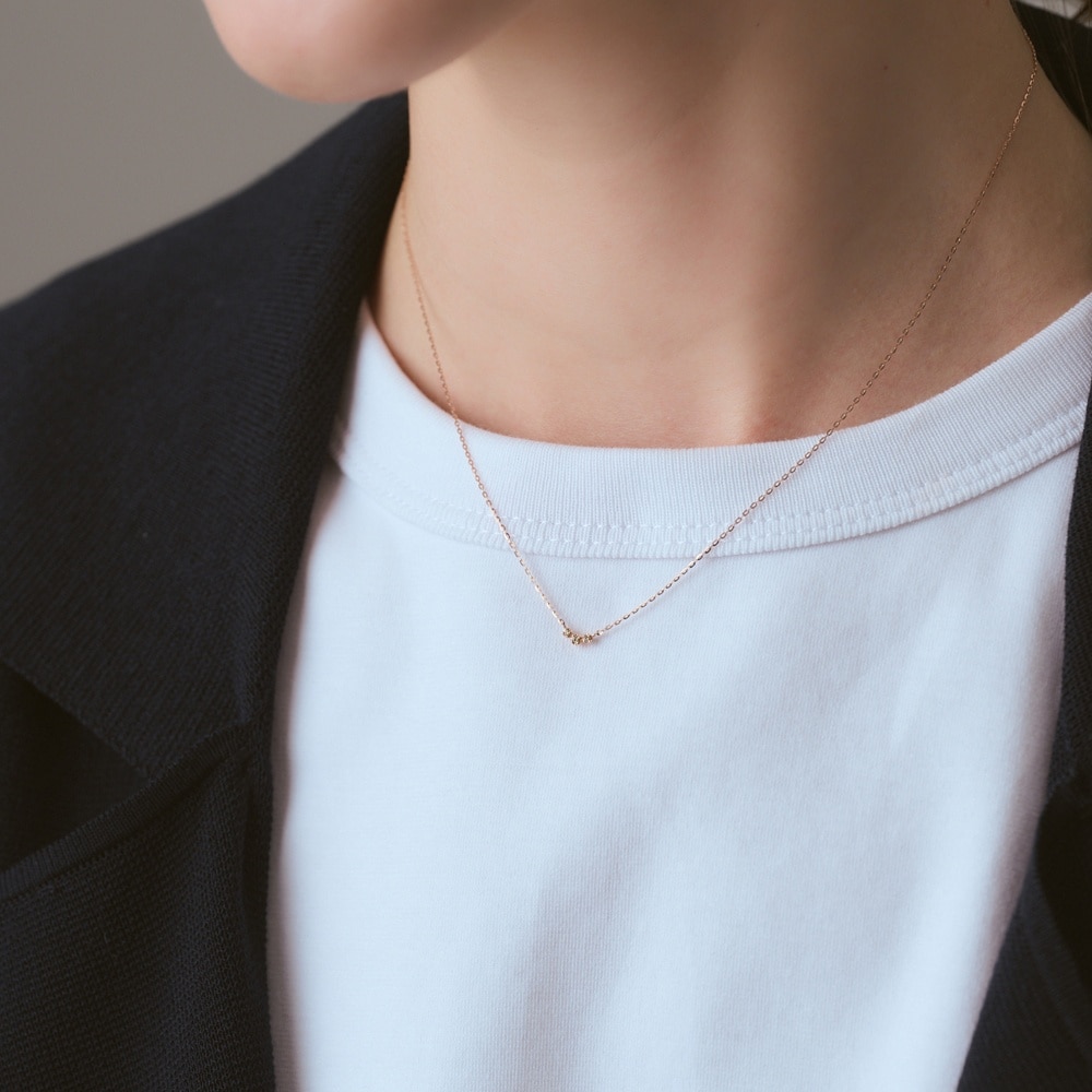 《WEB限定》K10ダイヤモンドネックレス