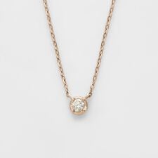 アガット(agete)の《WEB限定》K10ダイヤモンドネックレス（0.03ct／ピンクゴールド）