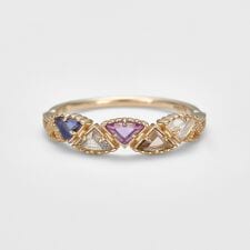 アガット(agete)のK5マルチストーンリング