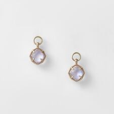 アガット(agete)のK5アメジスト／ラブラドライトピアスチャーム