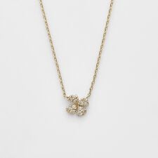 アガット(agete)のK10ダイヤモンドネックレス（0.05ct）