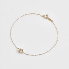 K10ダイヤモンド／ムーンストーンブレスレット（0.01ct）