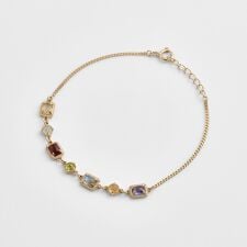 アガット(agete)のK10マルチストーンブレスレット