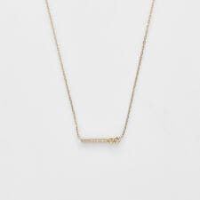 アガット(agete)のK10ダイヤモンドネックレス（0.01ct）