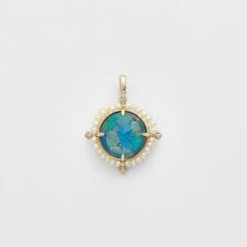 K10モザイクオパール／マルチストーン／淡水パールチャーム