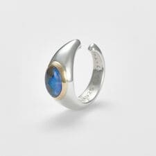 シルバー／K10ダークオパールイヤーカフ(片耳用)