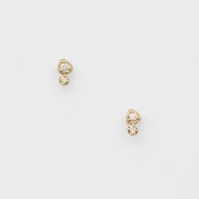 K10ダイアモンドピアス（0.02ct）