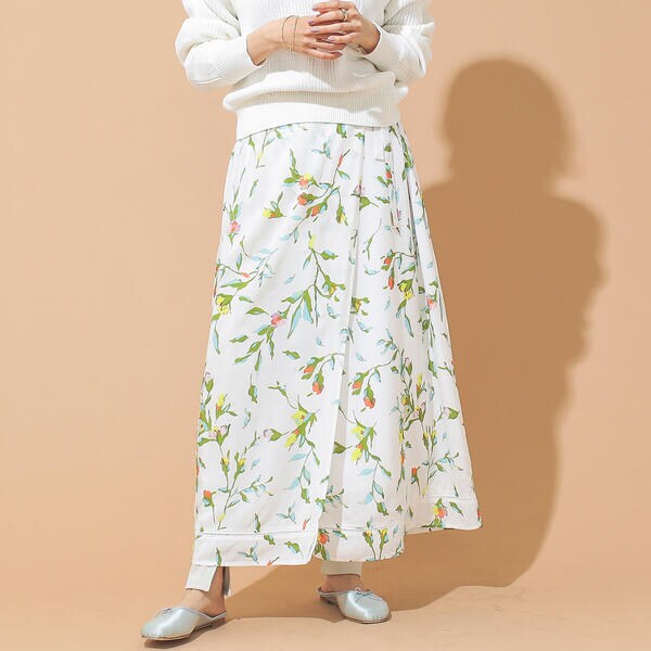 BEAMS LIGHTS ビームスライツ　ヴィンテージ フラワー 巻きスカート BEAMS LIGHTS ／ ヴィンテージ フラワー スカート