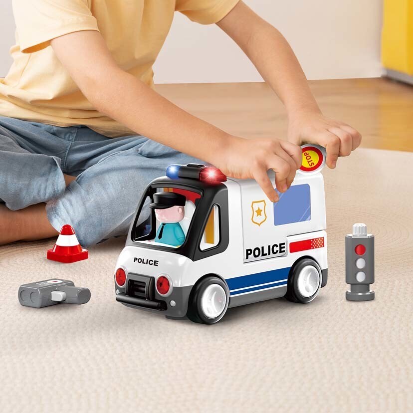【Hola Toys】飛び出す白バイ！自分で走るパトカー