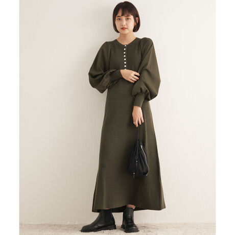 Aw新作入荷 フリーサイズ 洗える フェイクレイヤードニットワンピース ラビアンジェ Laveange ファッション通販 マルイウェブチャネル