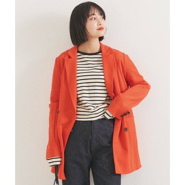 ダブルブレストテーラードジャケット/洗える - organicfarmermag.com