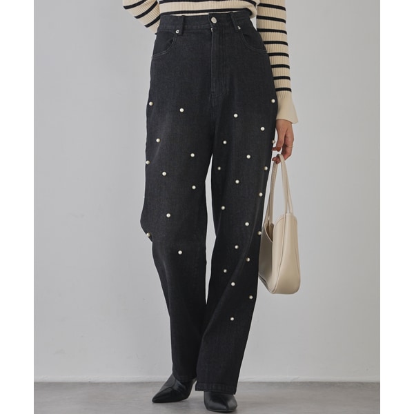 ラビアンジェ（LAVEANGE）/パールデニムパンツ パールデニムパンツ | ラビアンジェ(LAVEANGE) | マルイウェブチャネル