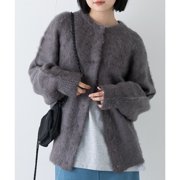 モヘアタッチカーディガン | ラビアンジェ(LAVEANGE) | マルイウェブ