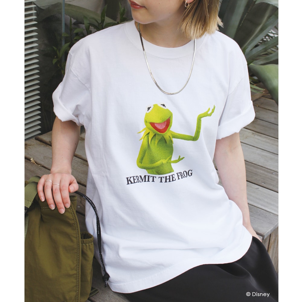 [}C]ʒ/DisneywTHE MUPPETSx Kermit the Frog Tee/rAWFiLAVEANGEj 01zCg