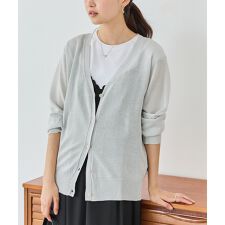 【洗える】ラメシアーカーディガン