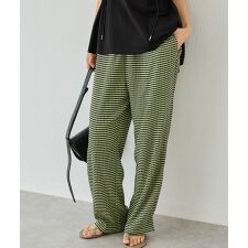 クレープチェックイージーパンツ