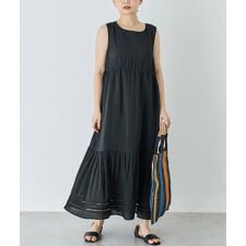 ビンテージサテンドロストギャザーワンピース | ラビアンジェ