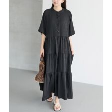 【洗える】ティアードワンピース