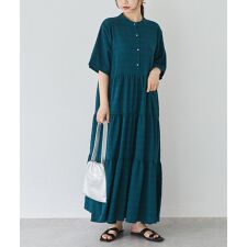 【洗える】ティアードワンピース