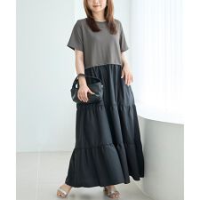 ラビアンジェ(LAVEANGE)の【好機能シリーズ】汗ジミ防止/透け防止/吸水速乾/遮熱/UVカット/2WAY切替ティアードワンピース