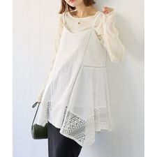 レース切替キャミチュニック